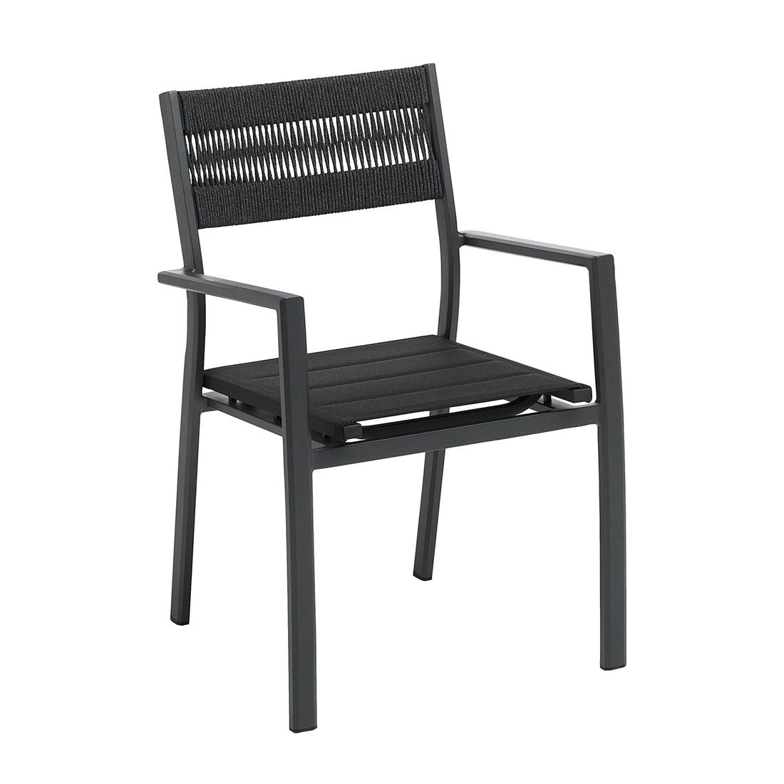 Stabelstol ute Lugano aluminium tau forfra