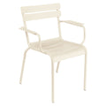 Stabelstol ute Luxembourg aluminium 65,5x56 cm forfra