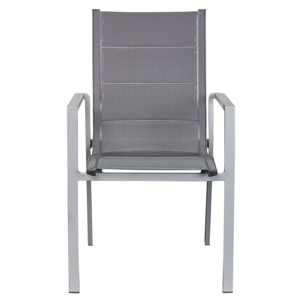 Montert Stabelstol ute Melbourne aluminium/textilen 57x67 cm i uterom