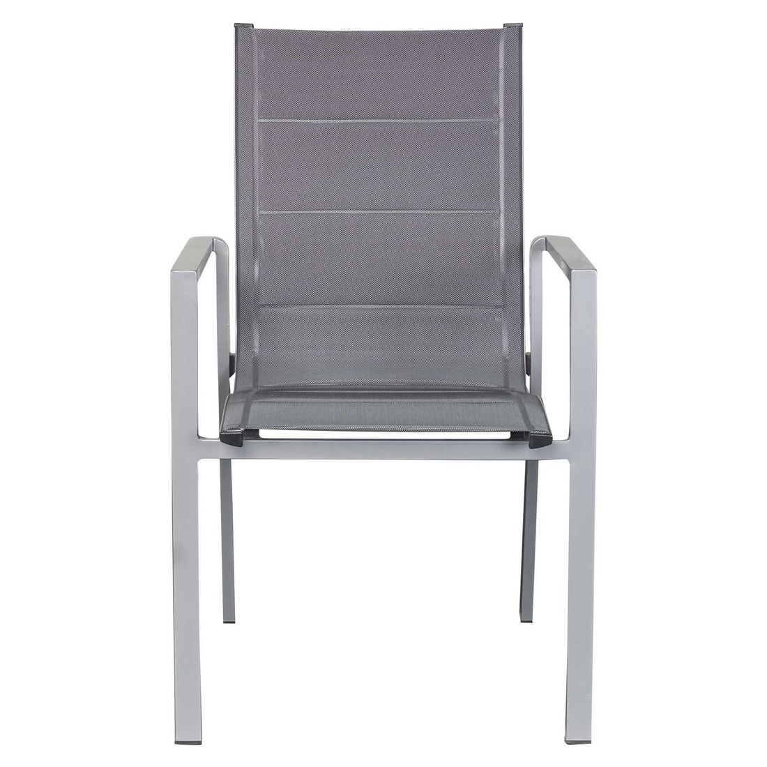 Montert Stabelstol ute Melbourne aluminium/textilen 57x67 cm i uterom