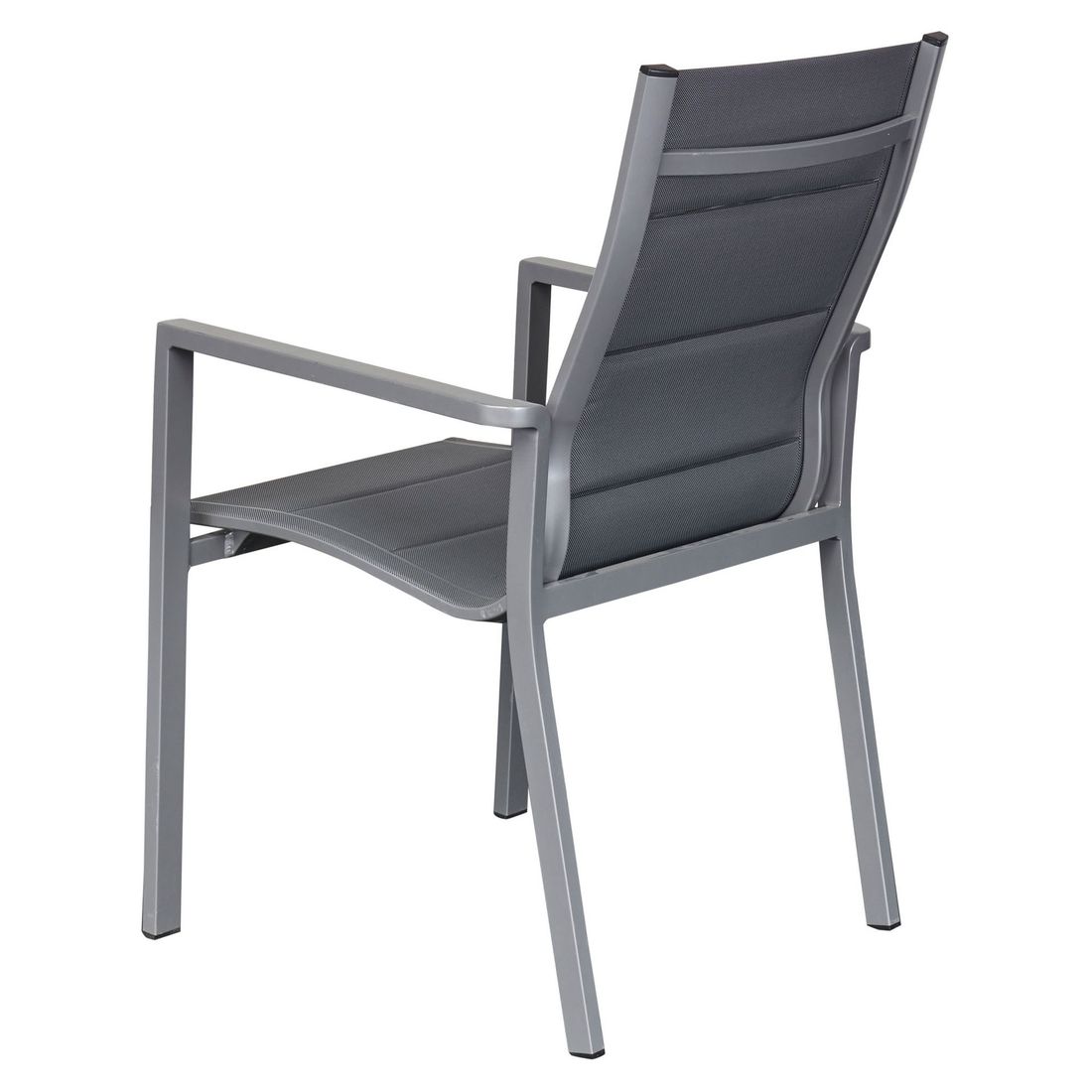 Stabelstol ute Melbourne aluminium/textilen 57x67 cm stablet