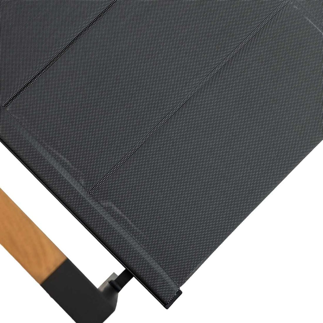 Sideprofil av Stabelstol ute Melbourne aluminium/textilen med tau