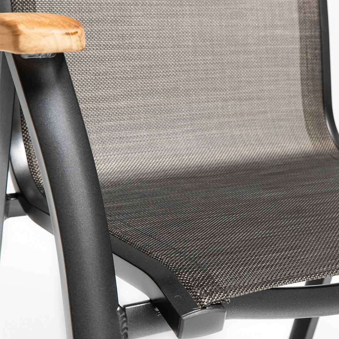 Stabelstol ute Memphis aluminium/textilen antrasitt - Kettler stablet