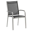 Stabelstol ute Meran aluminium/textilen 61x57 cm forfra
