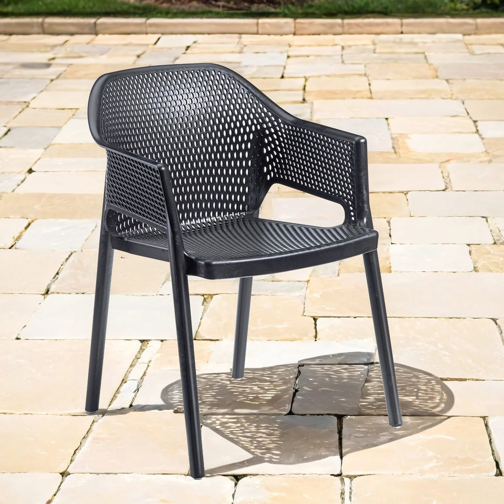 Stabelstol ute Minush plast svart 59x56 cm - Gaber bakside