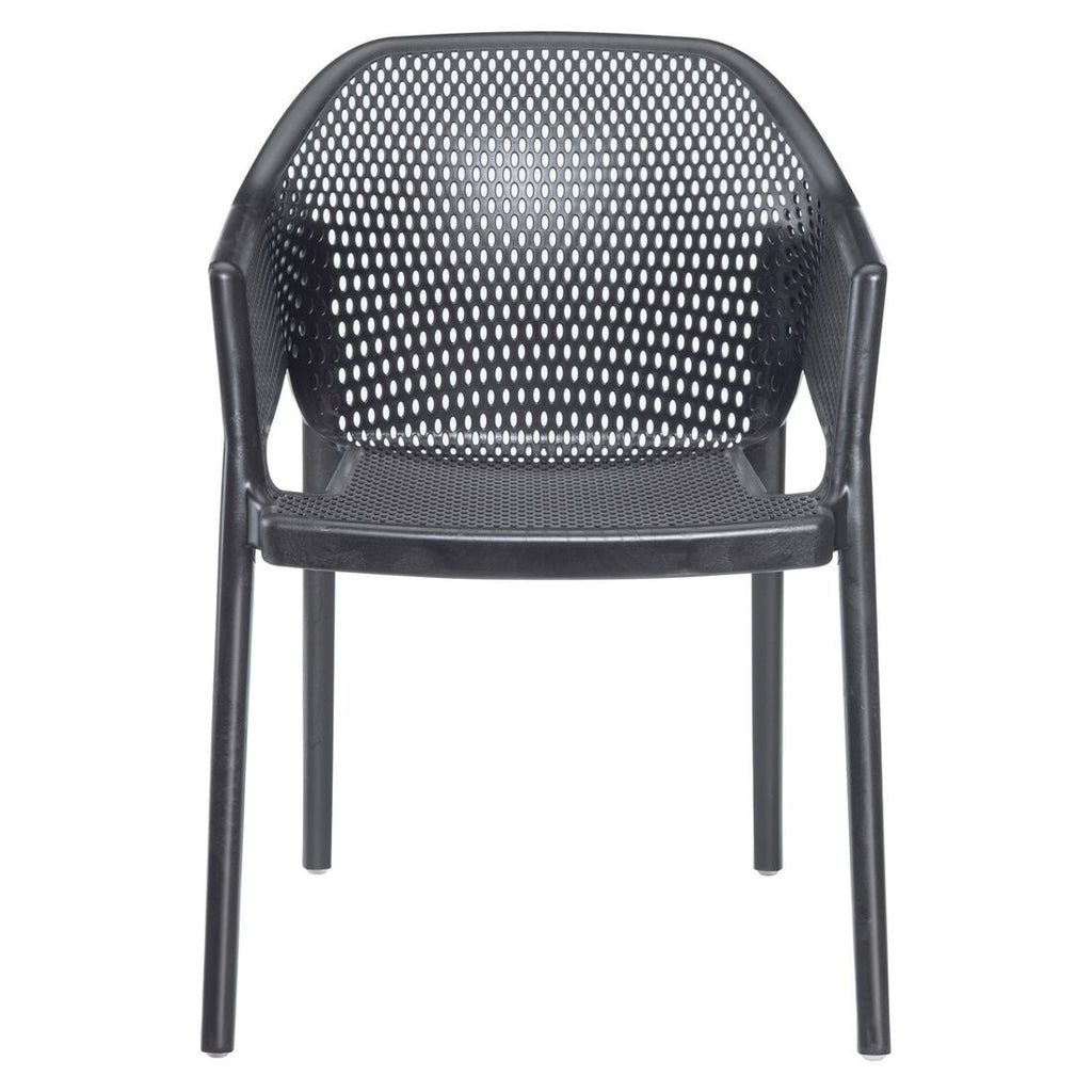 Stabelstol ute Minush plast svart 59x56 cm - Gaber montert