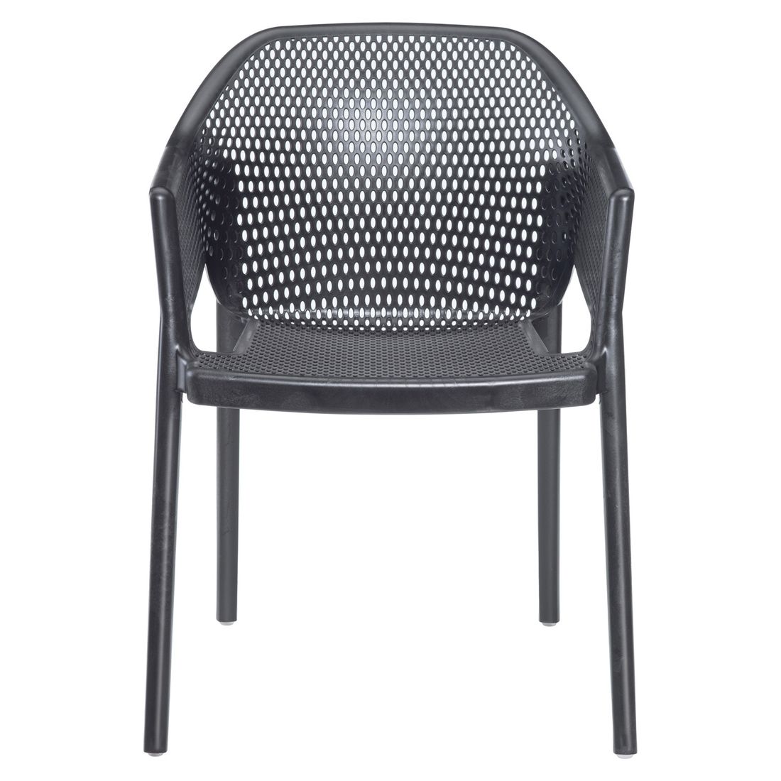 Stabelstol ute Minush plast svart 59x56 cm - Gaber montert