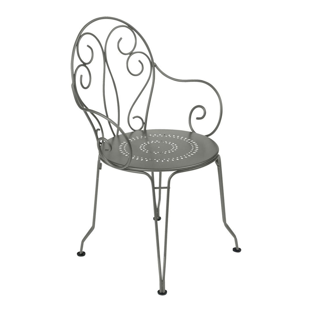 Stabelstol ute Montmartre stål 56x48 cm Fermob forfra