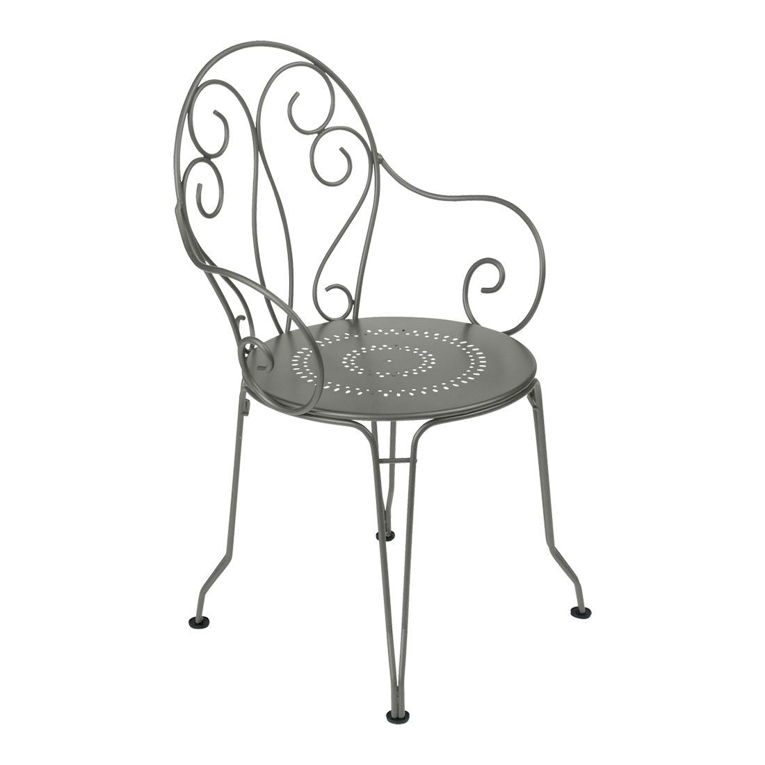 Stabelstol ute Montmartre stål 56x48 cm Fermob forfra