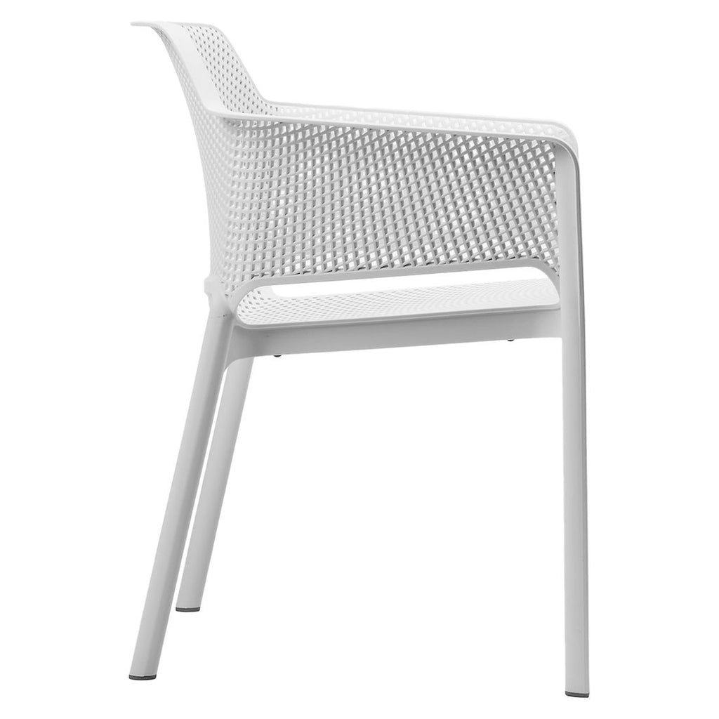 Stabelstol ute Net plast 60,5x58,5 cm hvit - Nardi