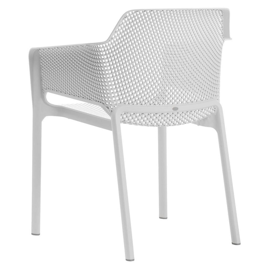 Stabelstol ute Net plast 60,5x58,5 cm hvit - Nardi