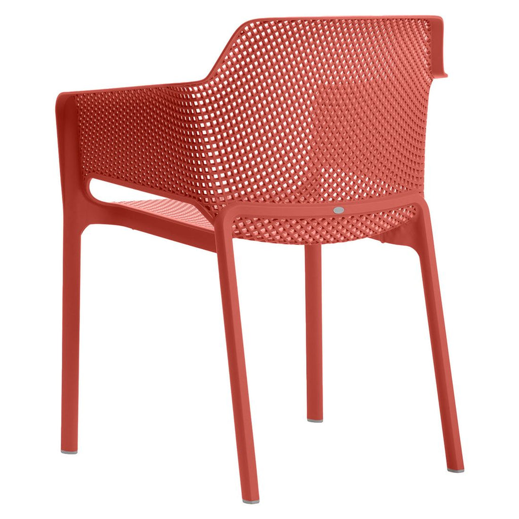 Sideprofil av Stabelstol ute Net sett plast korall - Nardi