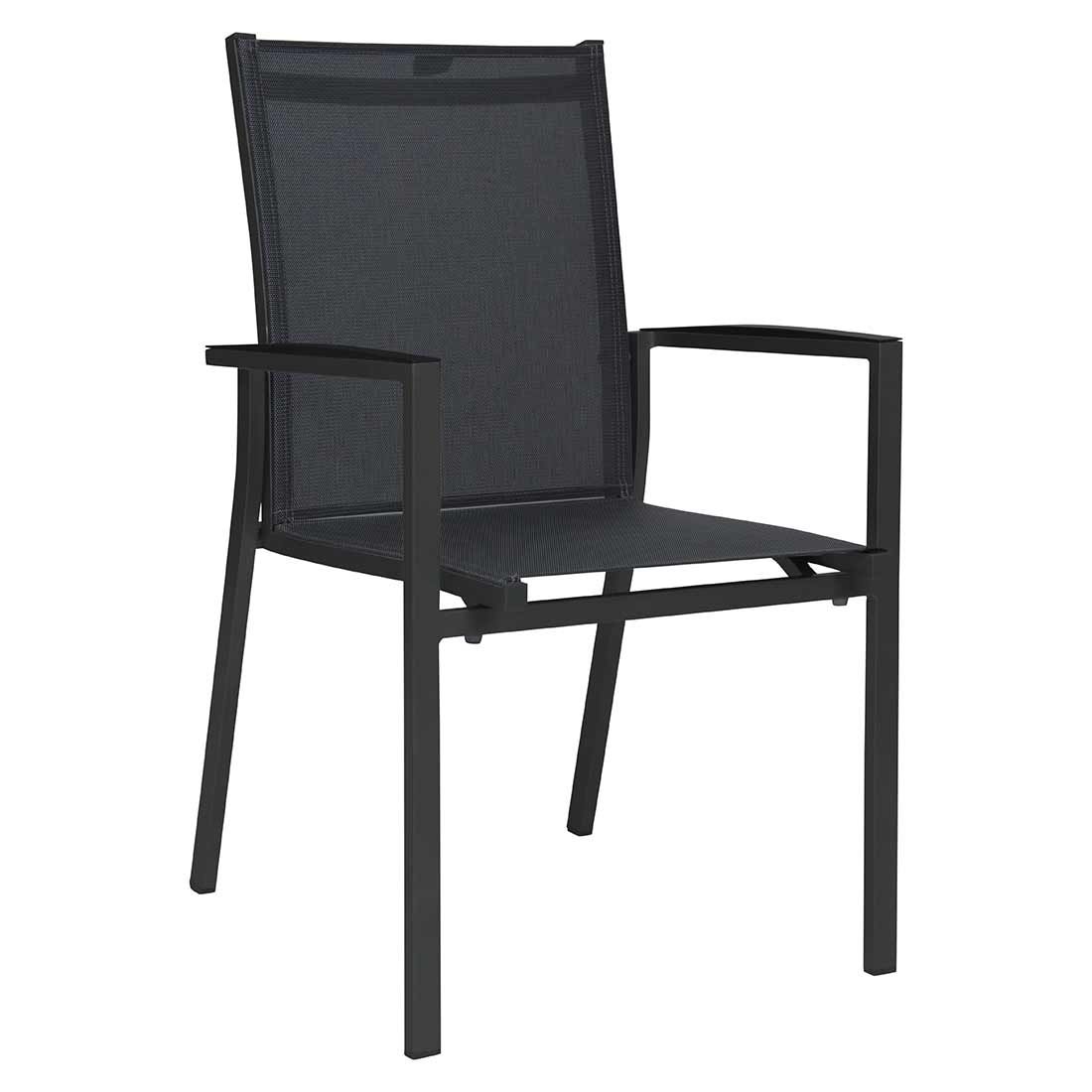 Stabelstol ute New Levanto aluminium/textilen - Stern forfra