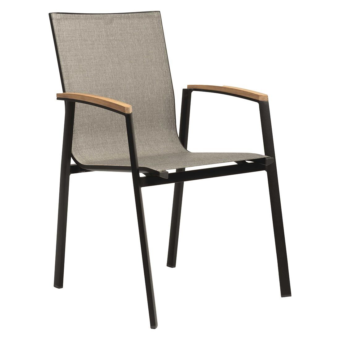 Stabelstol ute New Top aluminium/textilen 57x65 cm - Stern forfra