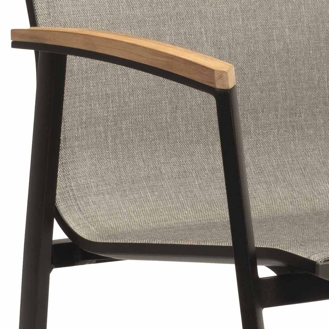 Stabelstol ute New Top aluminium/textilen 57x65 cm - Stern bakside