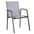 Stabelstol ute New Top aluminium/textilen 57x65 cm - Stern forfra