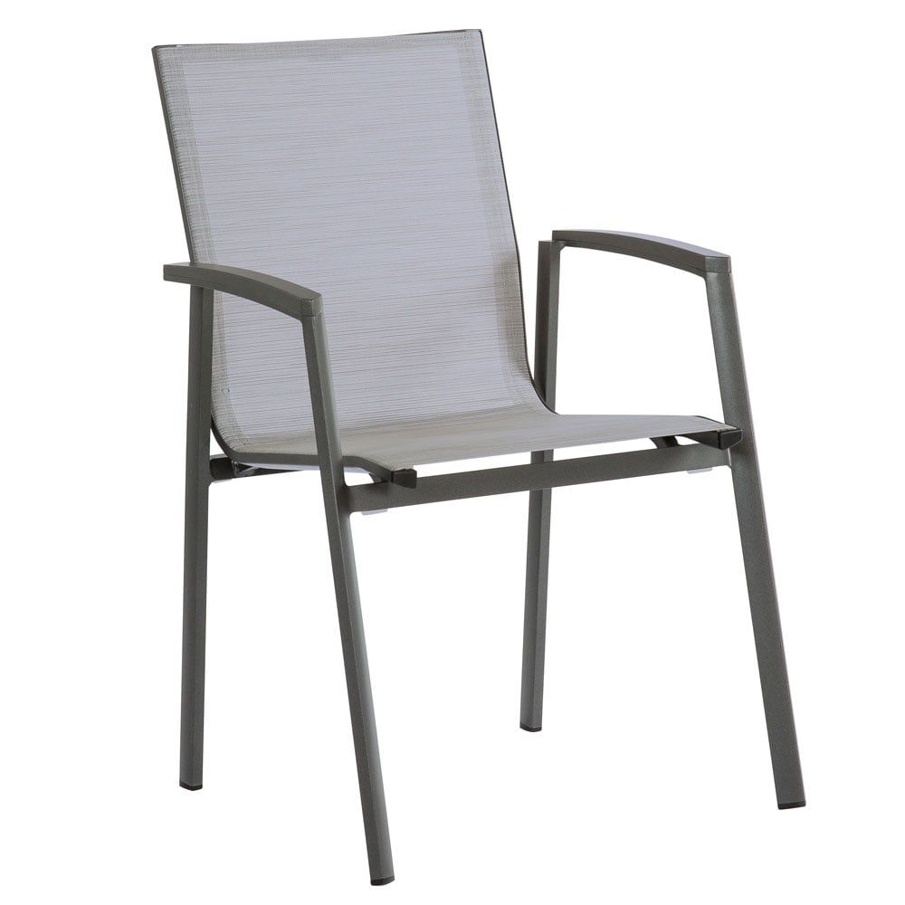 Stabelstol ute New Top aluminium/textilen 57x65 cm - Stern forfra