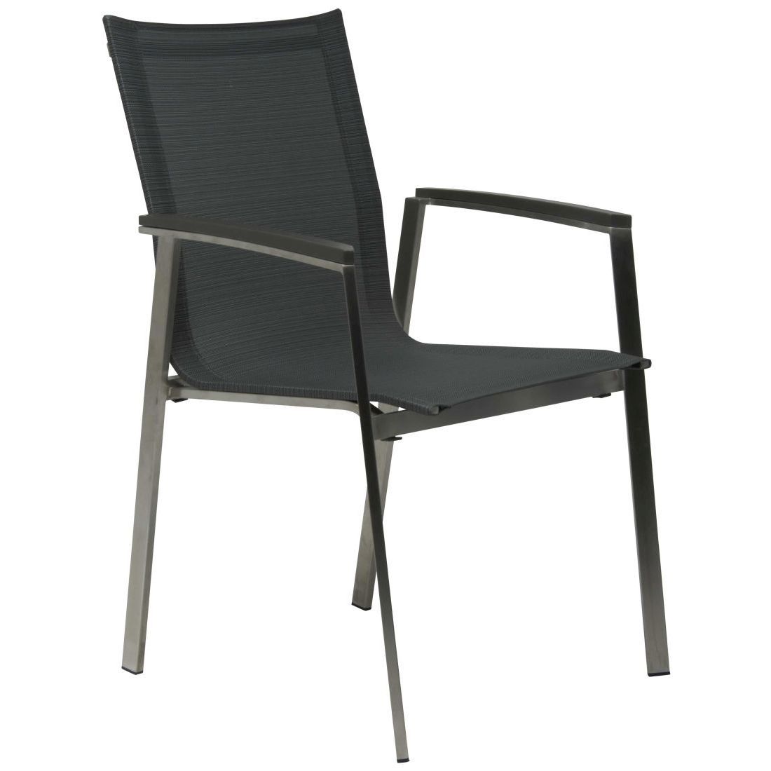 Stabelstol ute New Top rustfritt stål/textilen 63x67 cm - Stern forfra