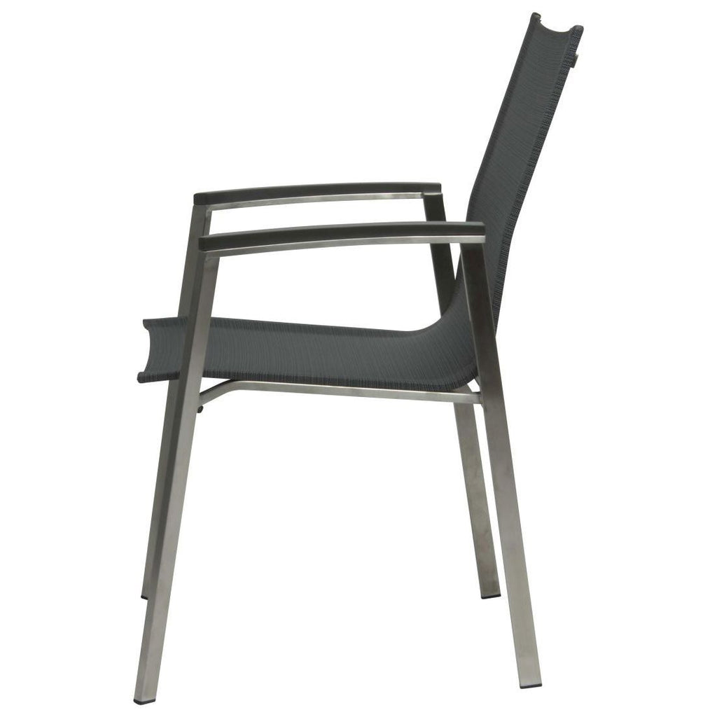 Stabelstol ute New Top rustfritt stål/textilen 63x67 cm - Stern detalj av materiale