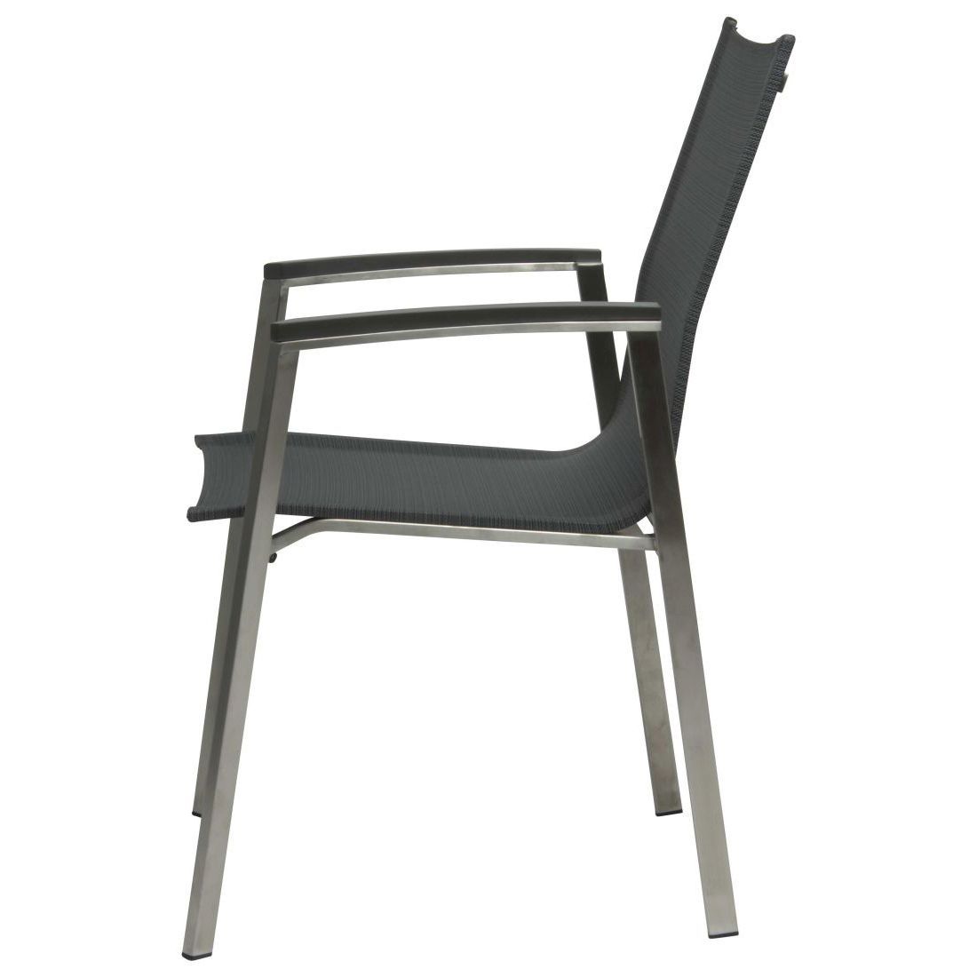 Stabelstol ute New Top rustfritt stål/textilen 63x67 cm - Stern detalj av materiale
