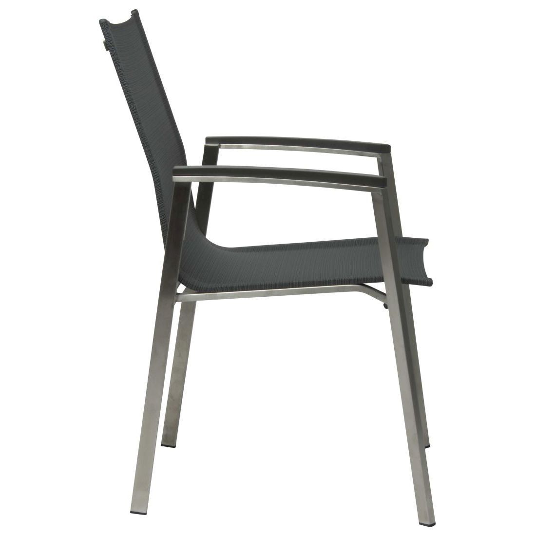Stabelstol ute New Top rustfritt stål/textilen 63x67 cm - Stern i moderne hagemiljø