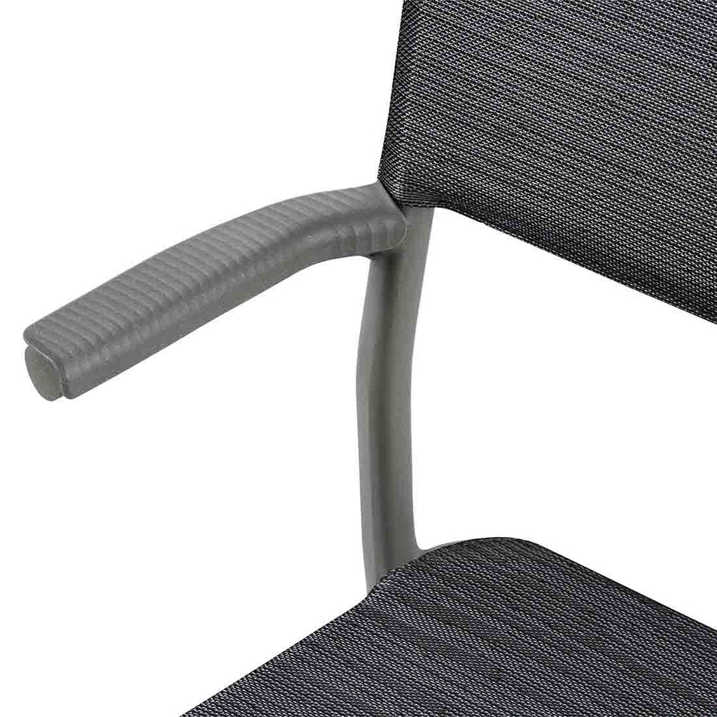 Sideprofil av Stabelstol ute Oron stål/Batyline 58 cm - Lafuma