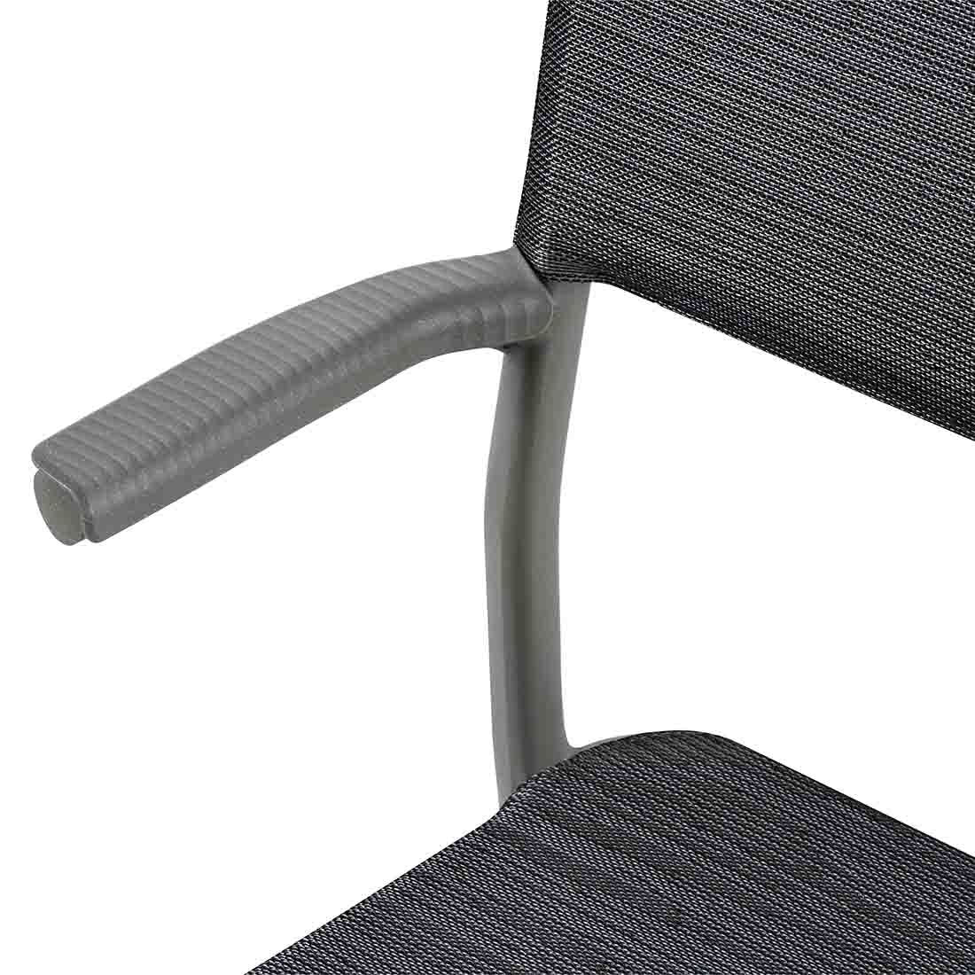 Sideprofil av Stabelstol ute Oron stål/Batyline 58 cm - Lafuma