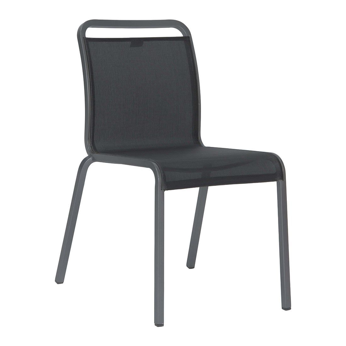 Stabelstol ute Oskar aluminium/textilen - Stern forfra