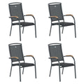 Stabelstol ute Raffaelo sett aluminium/textilen - Hartman forfra