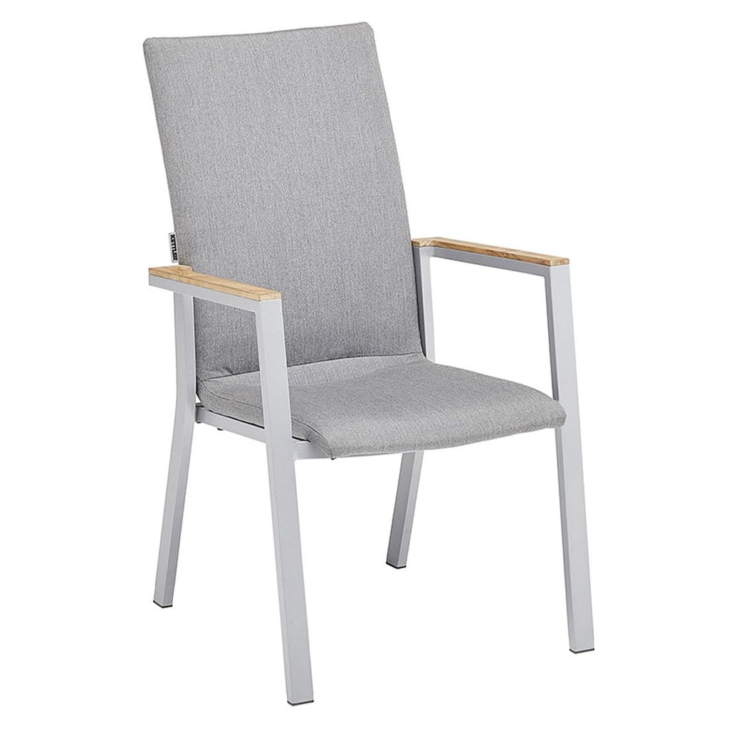 Stabelstol ute Rasmus aluminium Sunbrella bakside