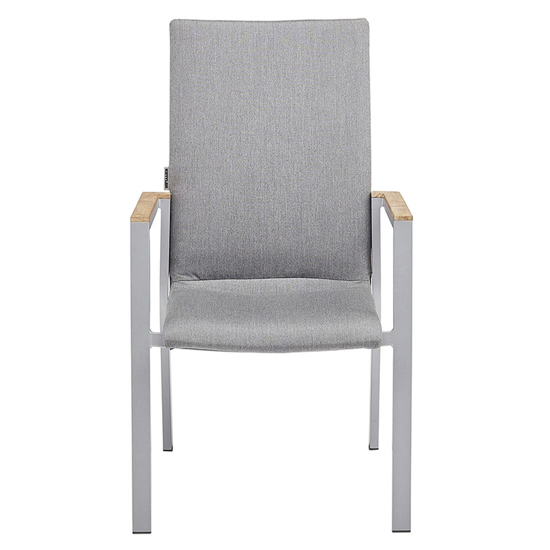 Stabelstol ute Rasmus aluminium Sunbrella detalj av stoff