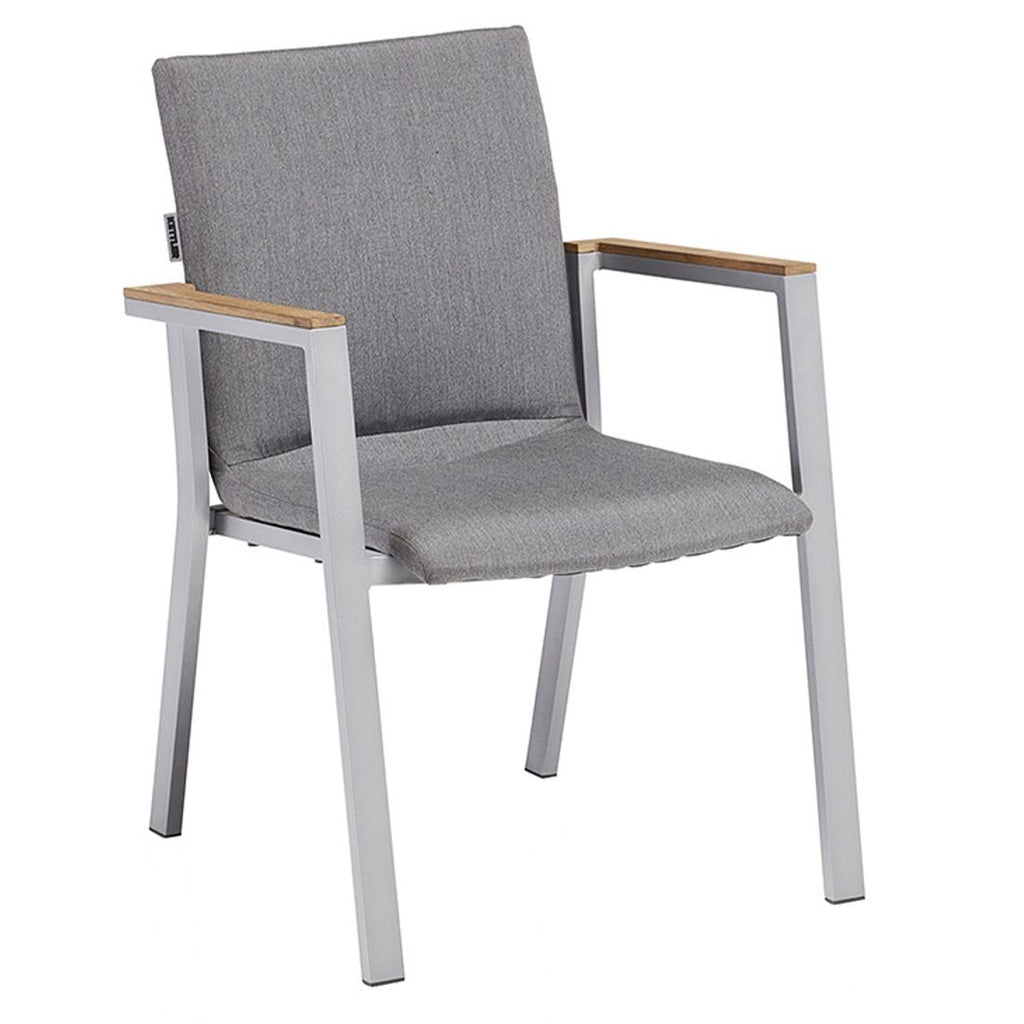 Stabelstol ute Rasmus aluminium Sunbrella bakside