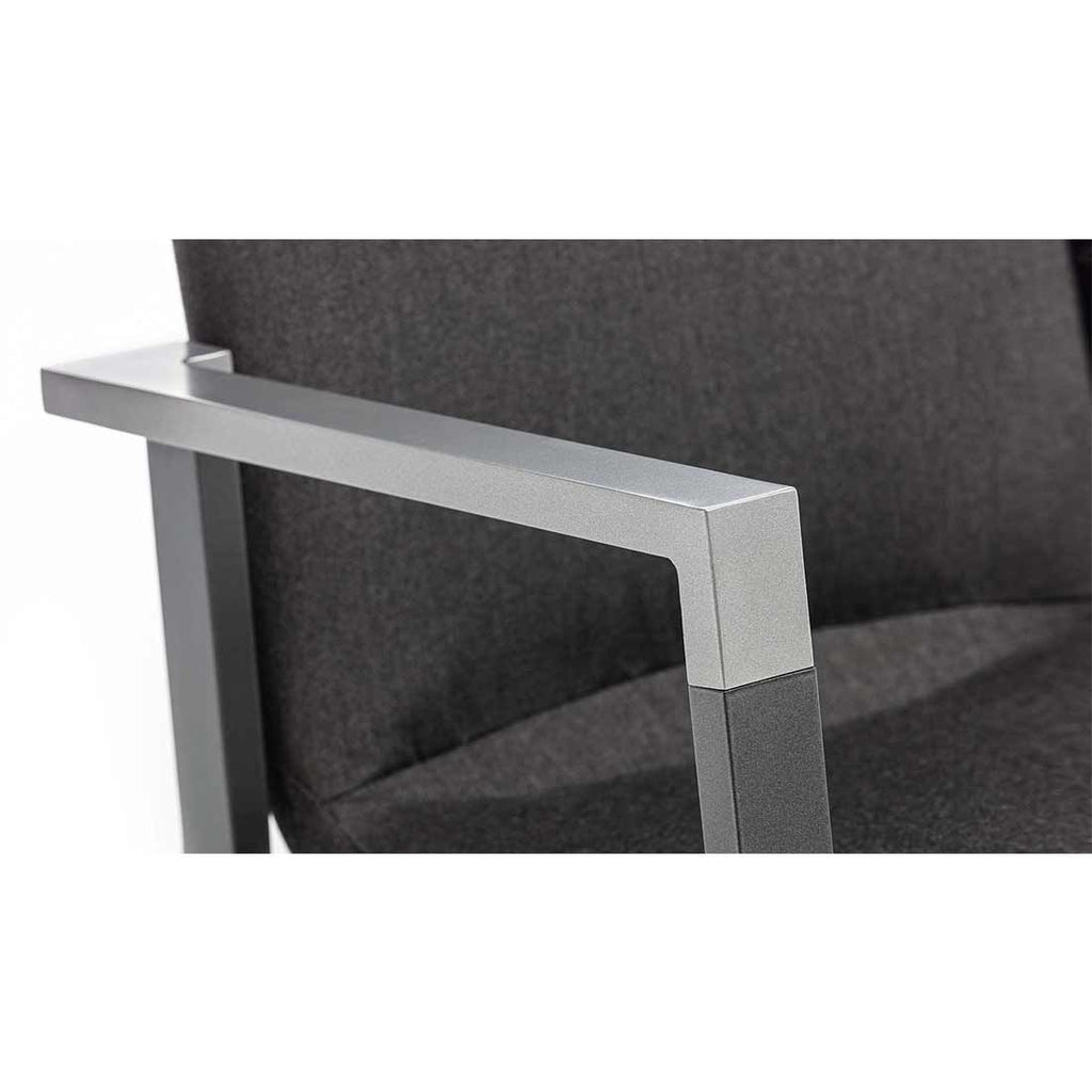 Stabelstol ute Rasmus aluminium Sunbrella antrasitt stablet