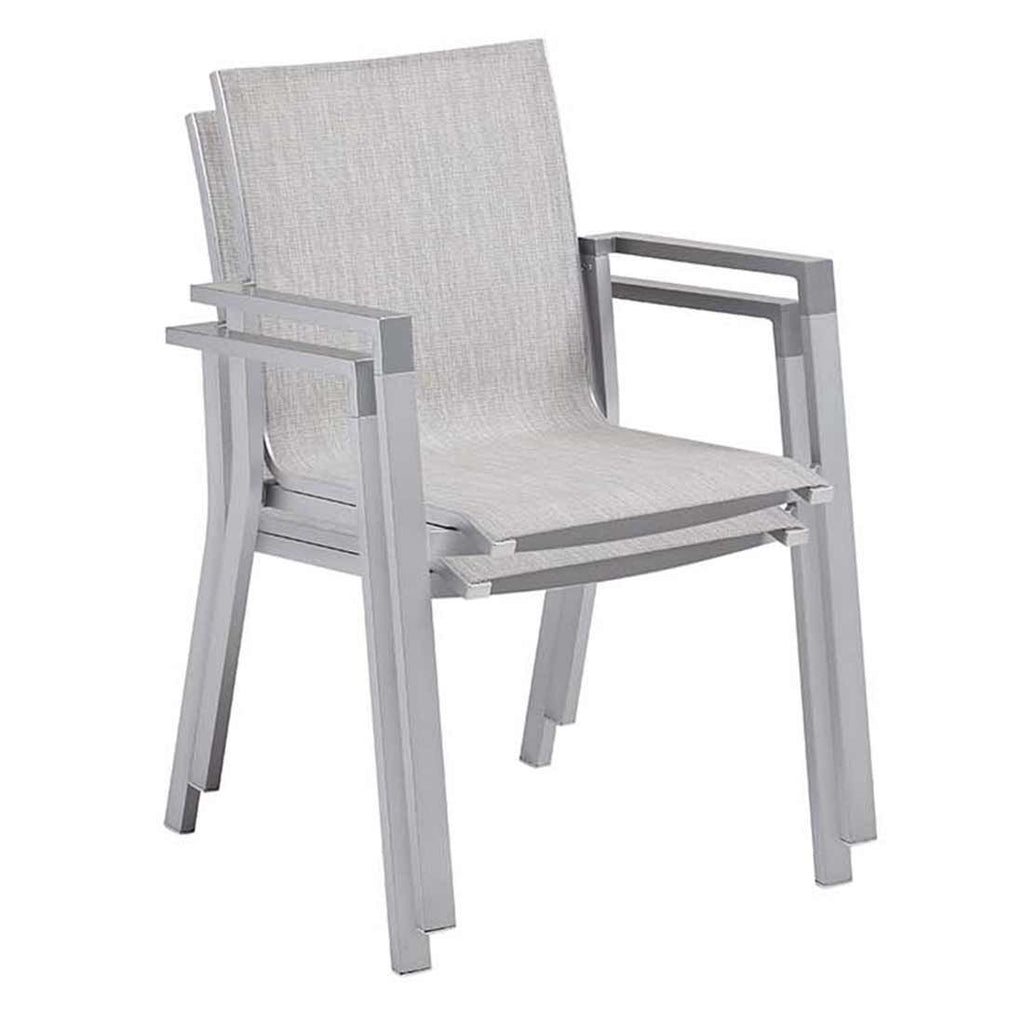 Stabelstol ute Rasmus aluminium/textilen 60x62 cm stablet