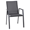 Stabelstol ute Reno aluminium/Ranotex 65x56 cm foran
