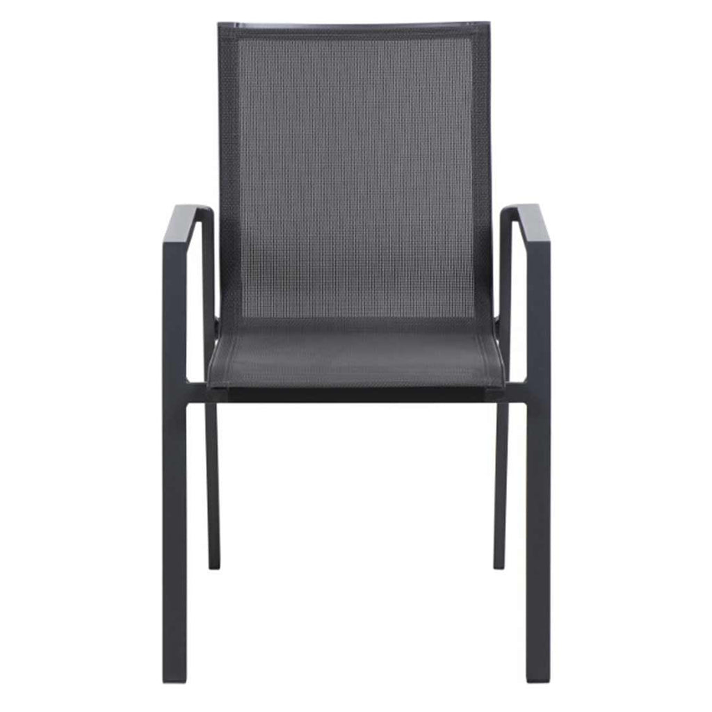 Stabelstol ute Reno aluminium/Ranotex 65x56 cm detalj av stoff