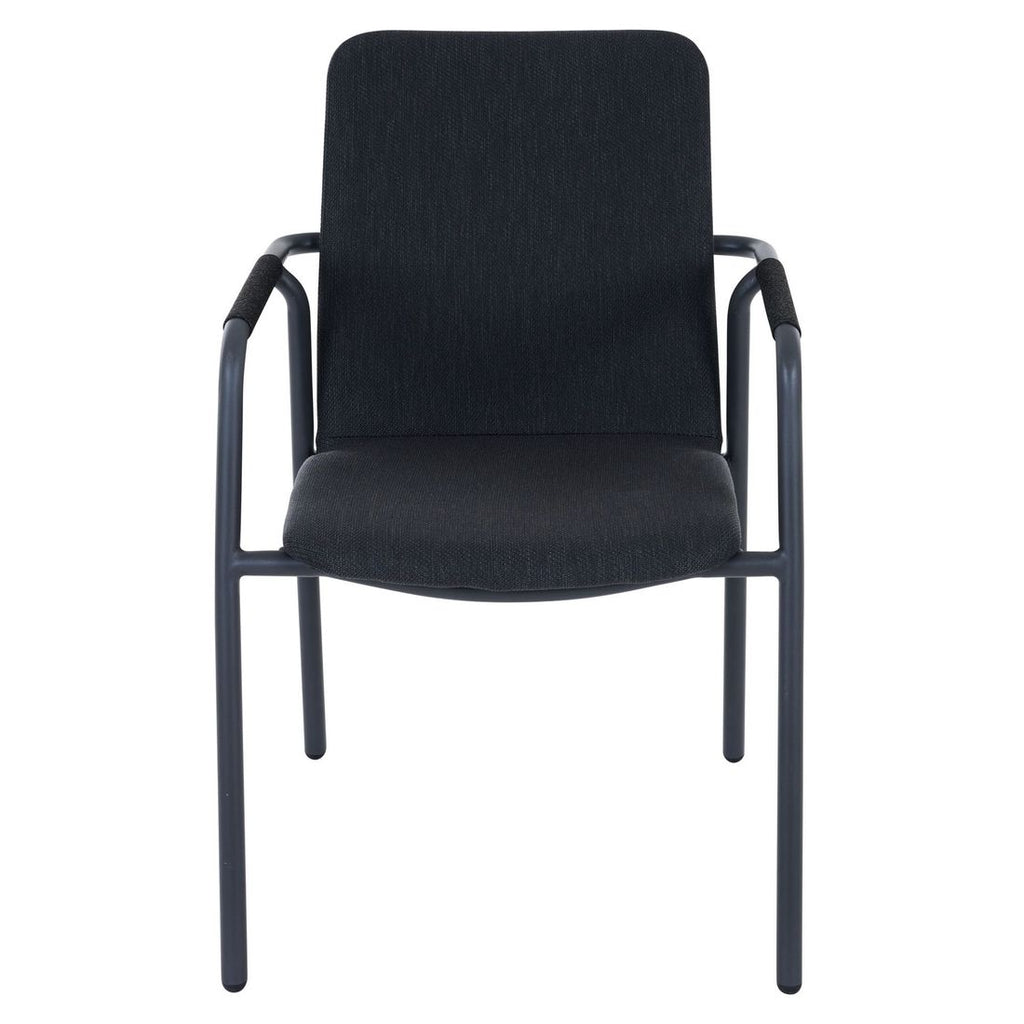 Stabelstol ute Repton aluminium/textilen 57x65 cm montert på terrasse