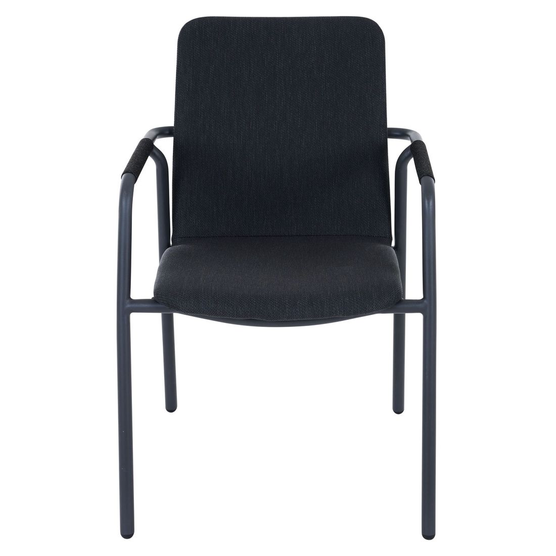 Stabelstol ute Repton aluminium/textilen 57x65 cm montert på terrasse