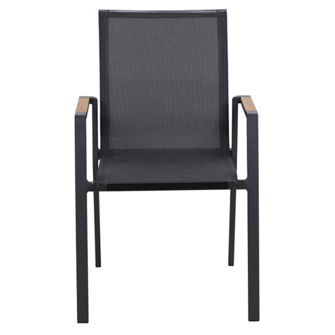 Stabelstol ute Rondo aluminium Ranotex nærbilde
