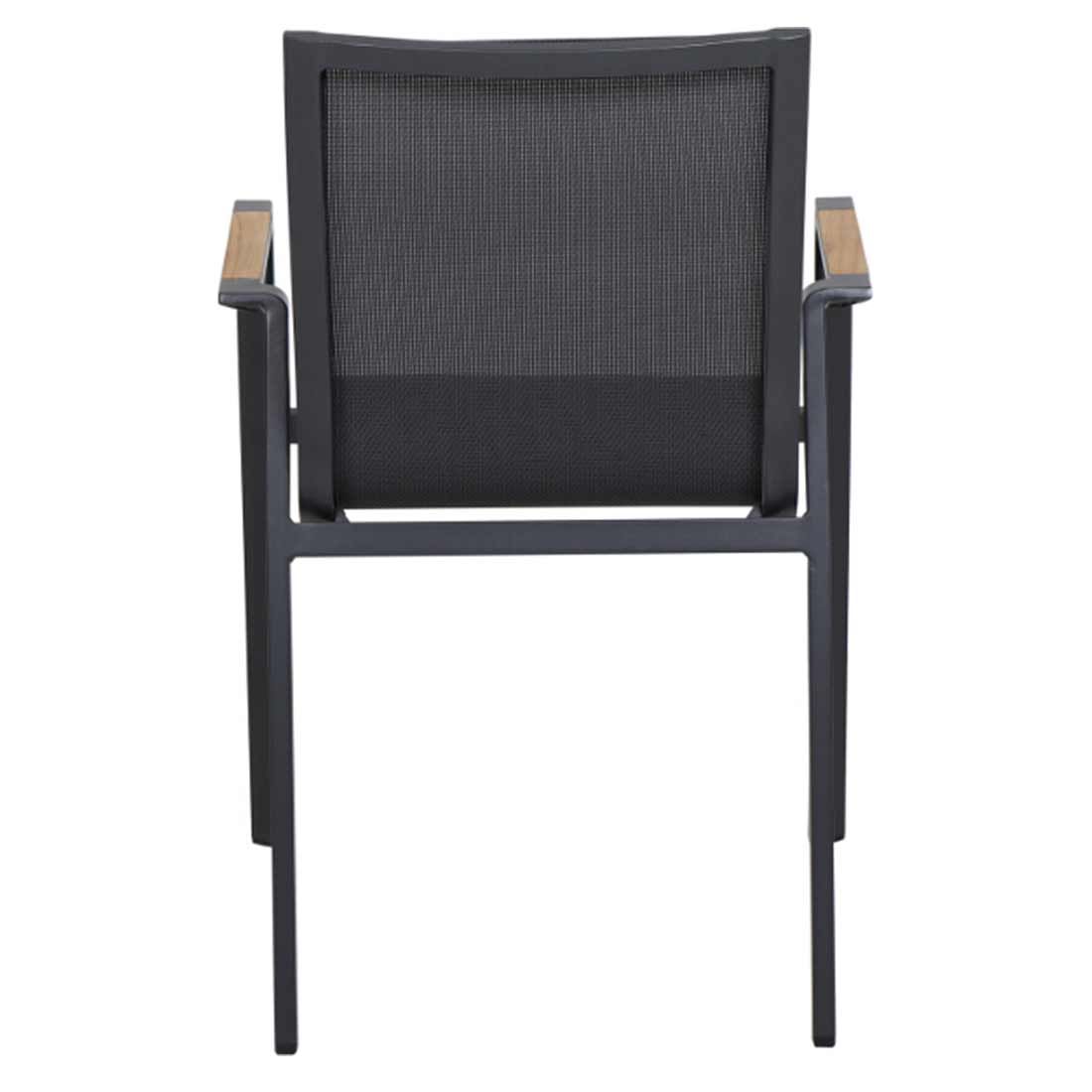 Stabelstol ute Rondo aluminium Ranotex sideprofil
