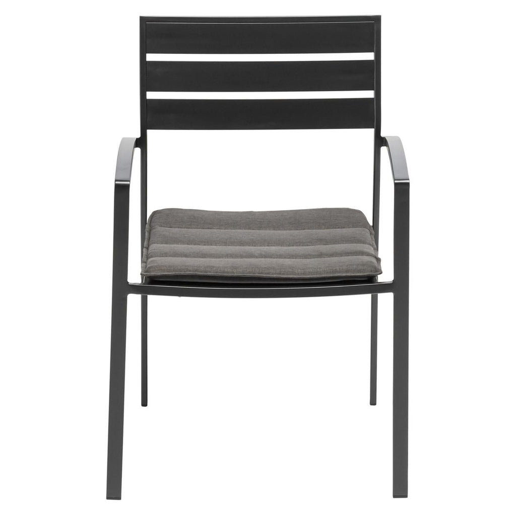 Montert Stabelstol ute Rouen aluminium/olefin på terrasse