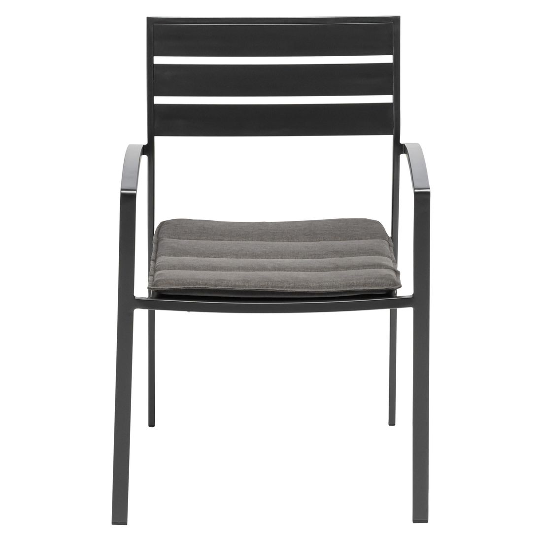 Montert Stabelstol ute Rouen aluminium/olefin på terrasse