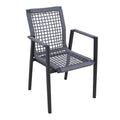 Stabelstol ute Salo aluminium/tau 58x64 cm - Sungörl forfra