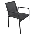 Stabelstol ute Santa Monica aluminium/textilen 57x66 cm forfra
