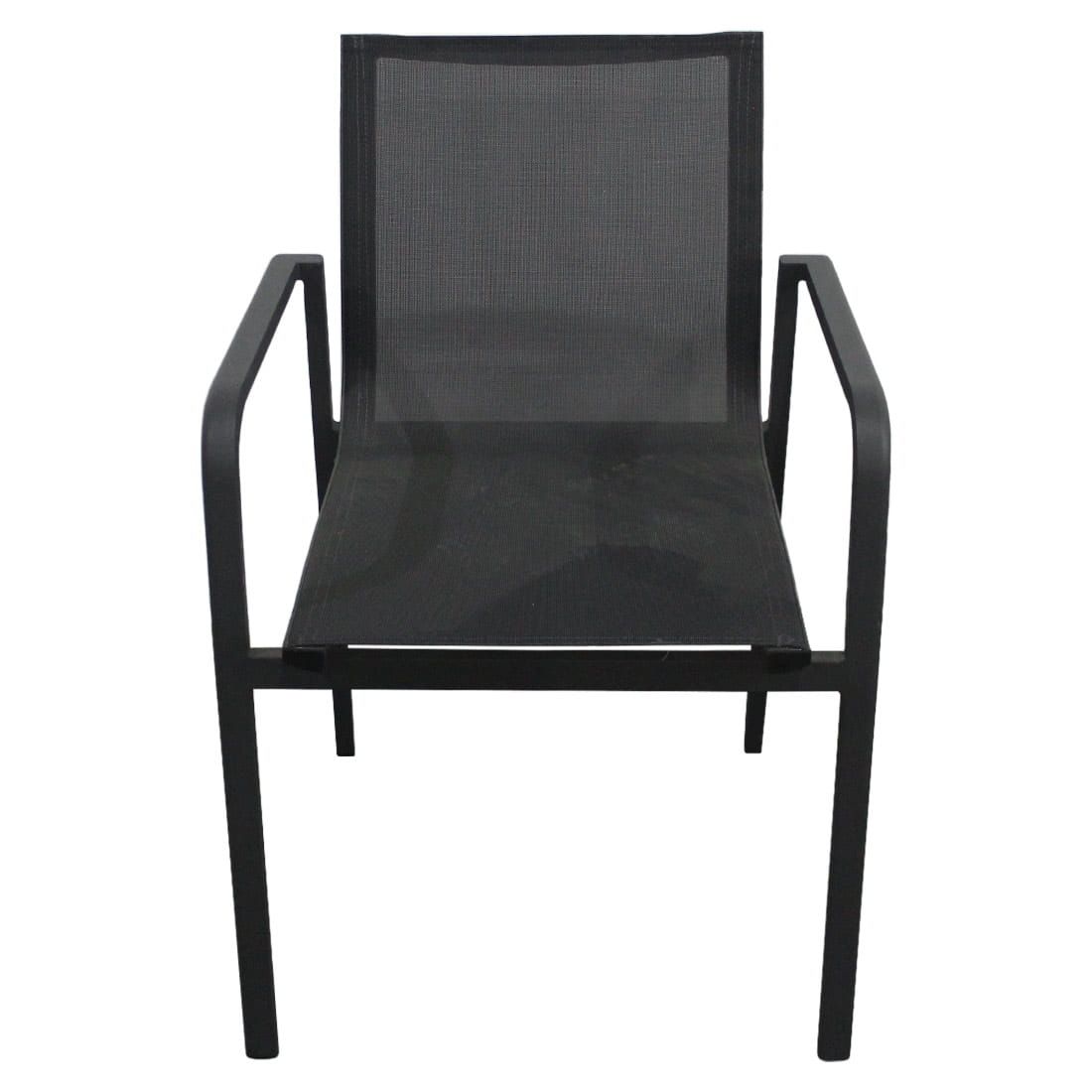 Stabelstol ute Santa Monica aluminium/textilen 57x66 cm bakside