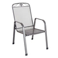 Stabelstol ute Savoy streckmetall 57x75 cm fra siden