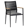 Stabelstol ute Spider aluminium/tau med sittepute - Zebra forfra
