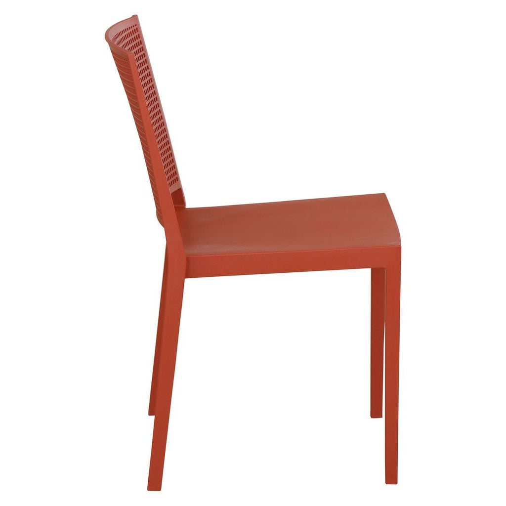 Nærbilde av materiale på Stabelstol ute Square plast 46x56 cm - Siena Garden