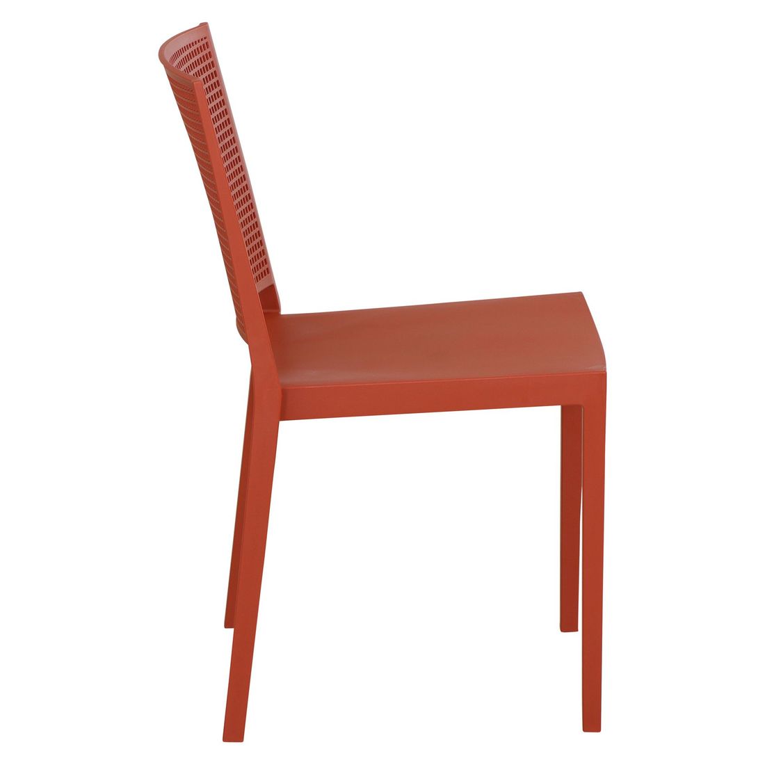 Nærbilde av materiale på Stabelstol ute Square plast 46x56 cm - Siena Garden