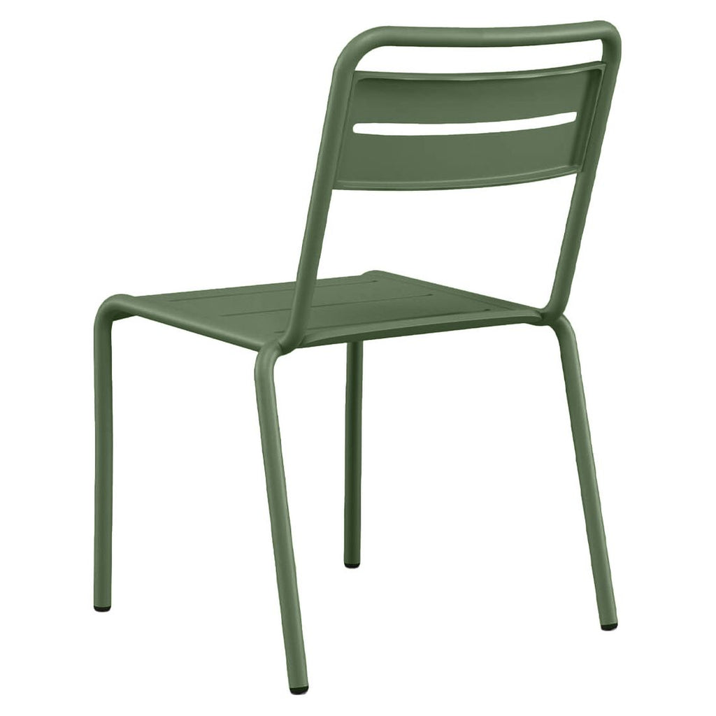 Grønn Stabelstol ute Star stål 54x61 cm - emu sideprofil